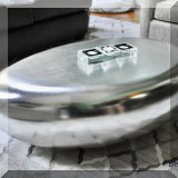 F25. Modernist silver coffee table. 